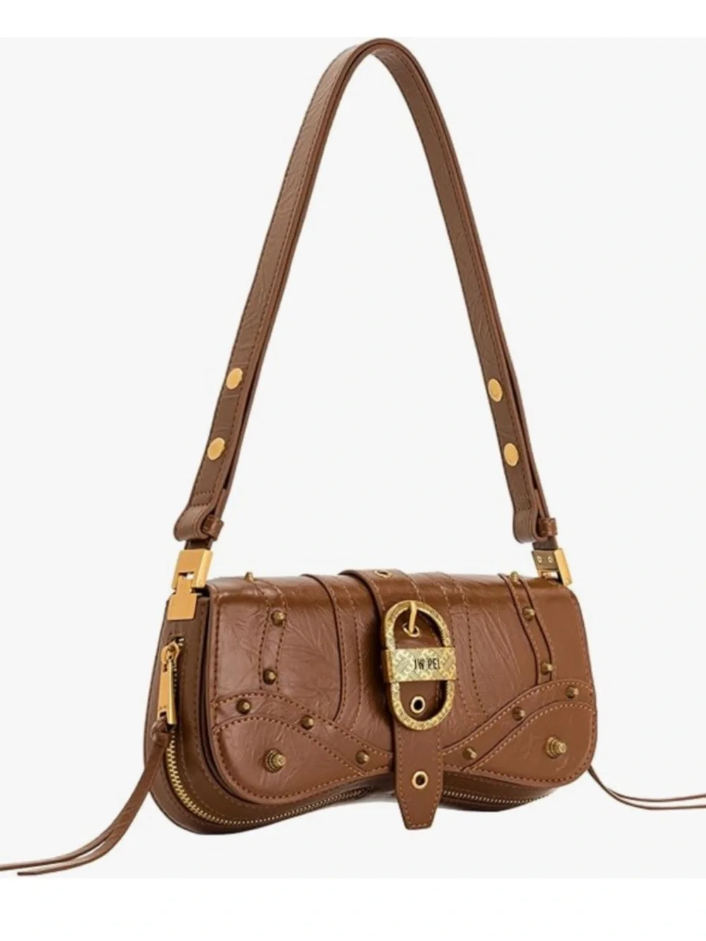 🌸JW PEI Joy Crushed Shoulder Bag Brown
